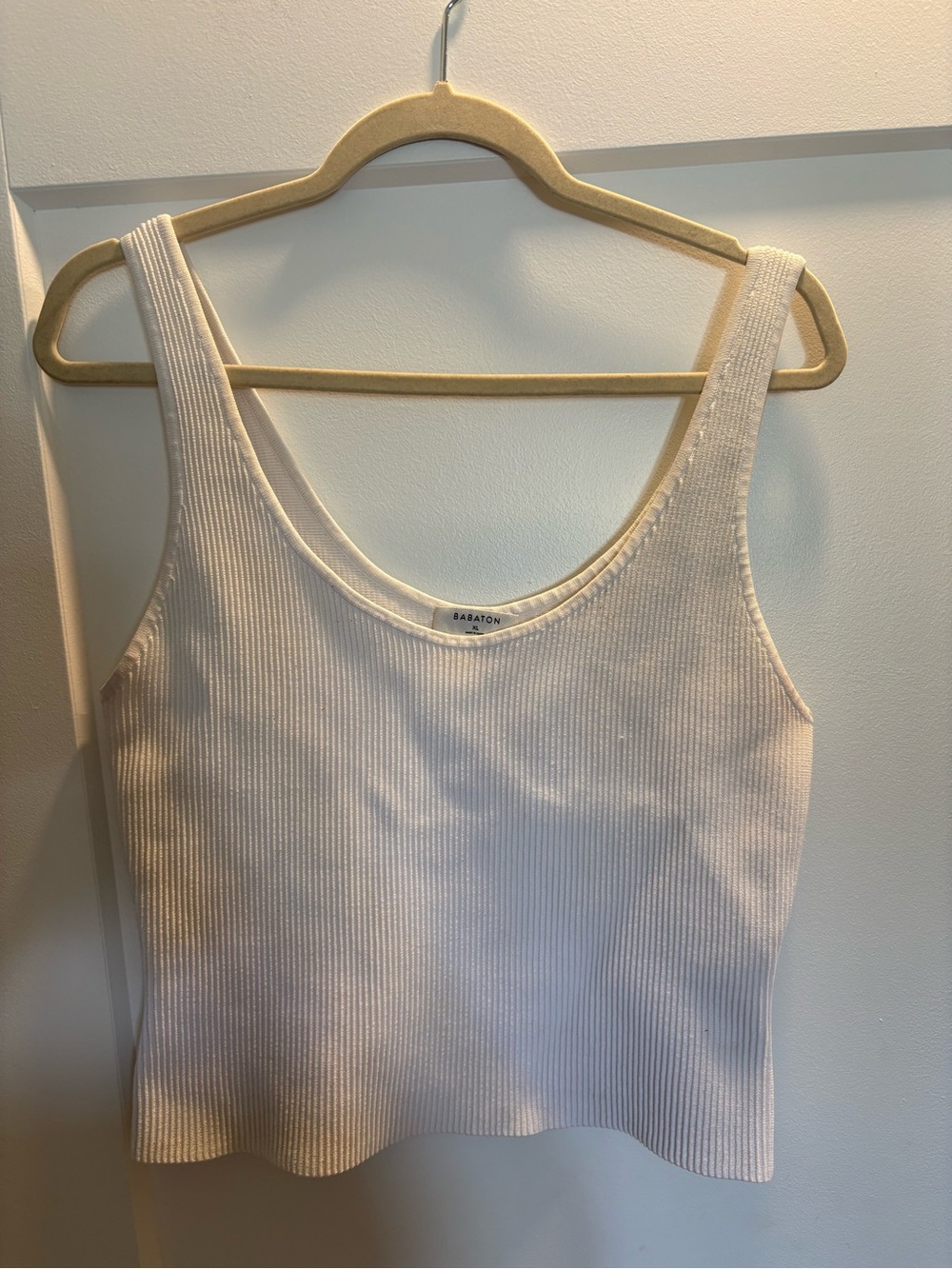 Babaton Ribbed Scoop Tank Top